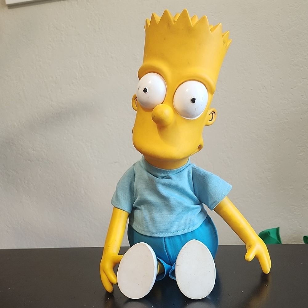 Bart Simpson Pull String Doll Vintage 1990 Fox Matt Groening Toy